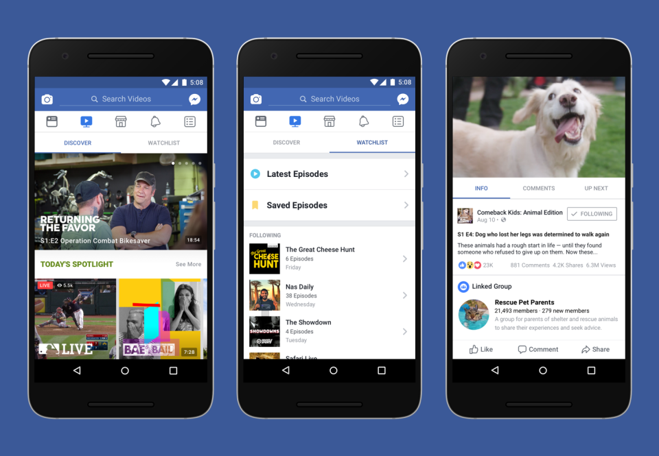 Facebook Introducing Original Shows & Video Content Through Facebook Watch