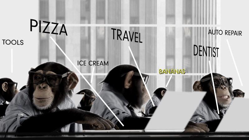 Evem more monkeys search on the internet.